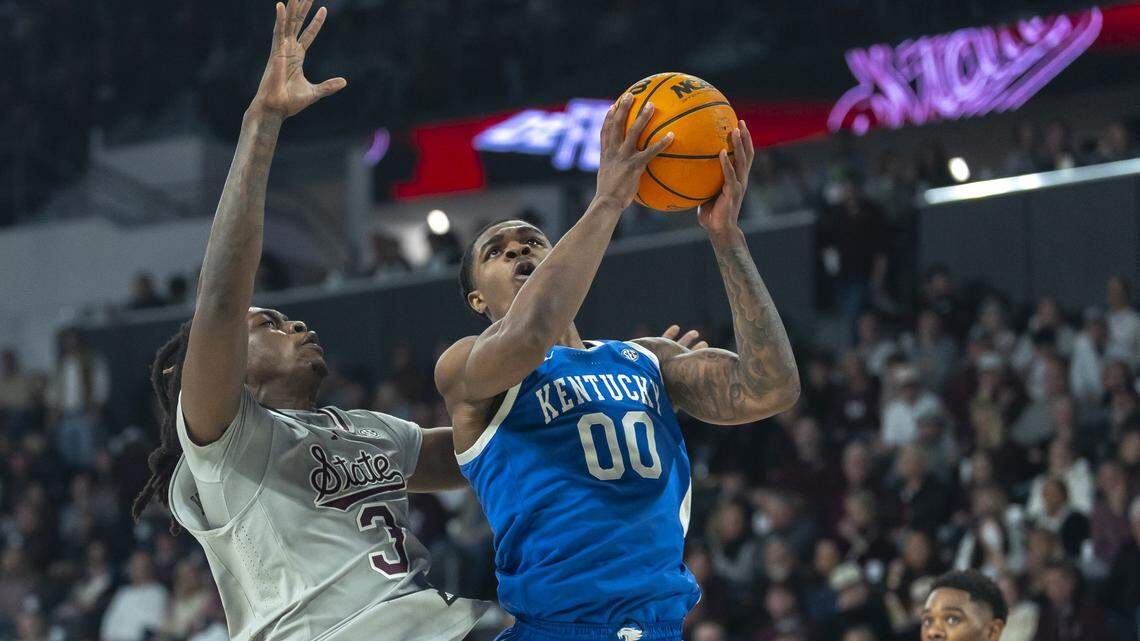 Kentucky basketball rides offense to big SEC road win. Cats beat No. 14 Mississippi State.