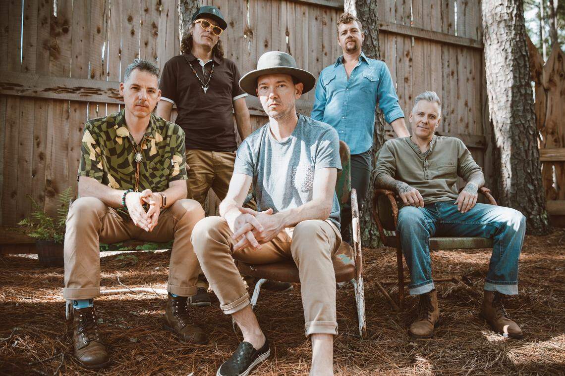 The Infamous Stringdusters, from left: Andy Falco, Jeremy Garrett, Chris Pandolfi, Travis Book and Andy Hall. The band will play Refro Valley on March 22.