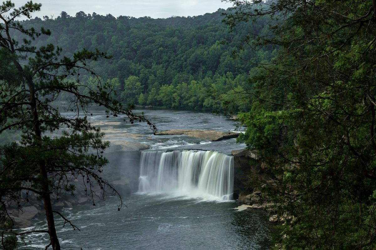 Cumberland Falls, located in Whitley and McCreary counties in Kentucky, is photographed Tuesday, July 9, 2024.