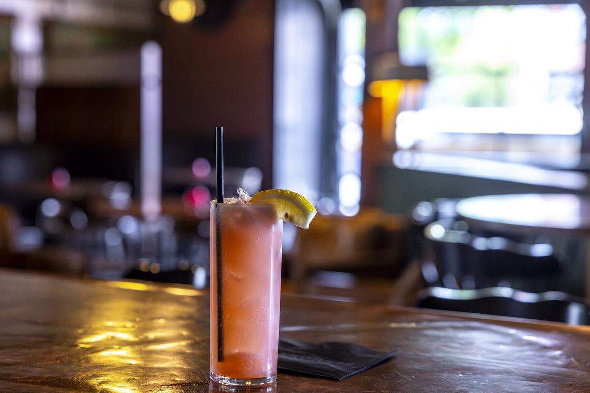 Elkhorn Tavern's Lexington Lemonade consists of vodka, strawberry puree, lemon juice and simply syrup. 
