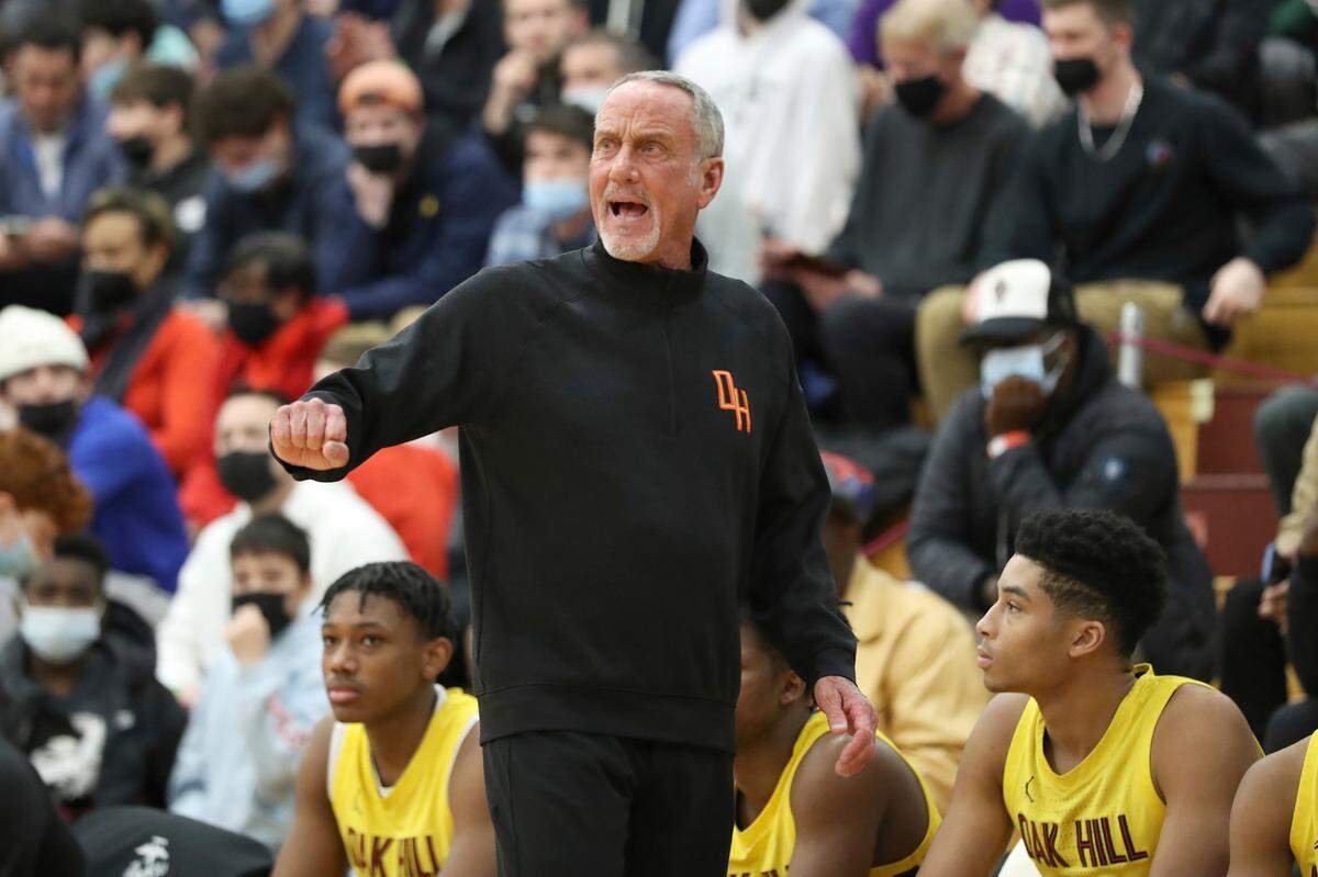 Steve Smith coached Oak Hill Academy against La Lumiere at the Hoophall Classic on Jan. 15 in Springfield, Mass. The Kentuckian says he plans to retire after this season.