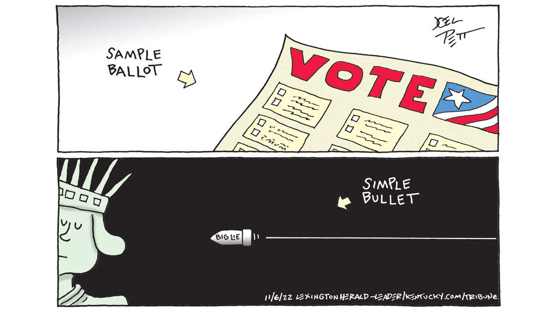 Joel Pett: Vote like democracy depends on it.