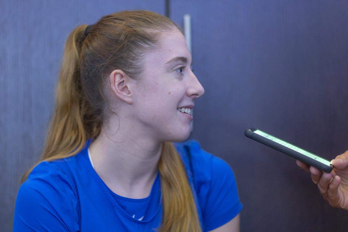 Transfer guard Dominika Paurova is working to recover from a torn ACL suffered last summer.