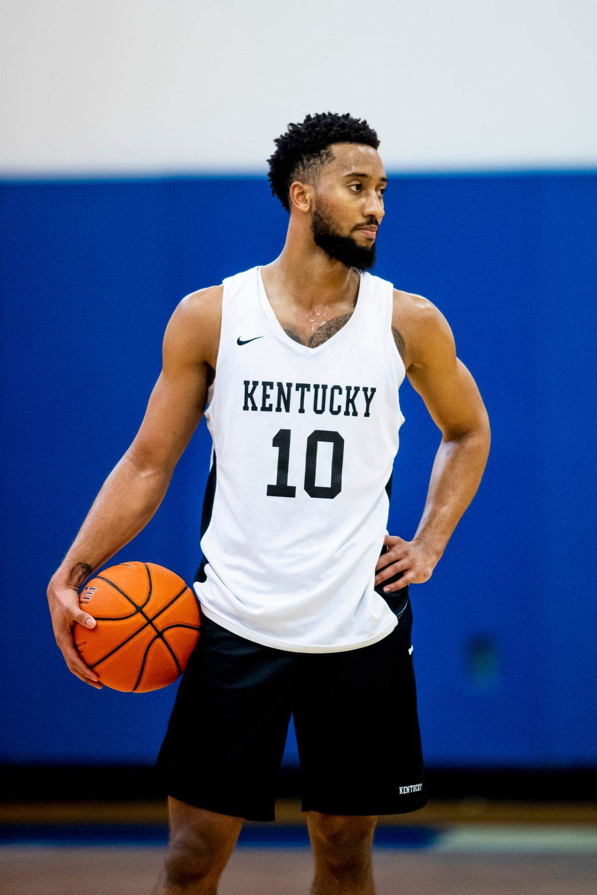 Davion Mintz started 79 games during three seasons at Creighton before transferring to Kentucky. He is expected to share point guard duties with freshman Devin Askew.