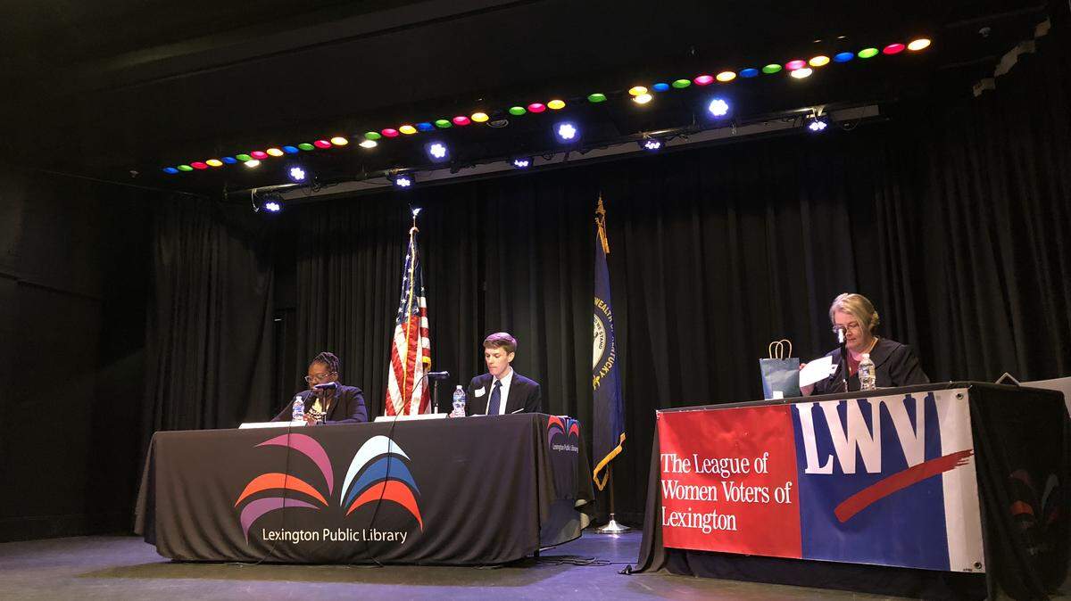 Shambra Mulder and Tyler Murphy, candidates for the District 2 Fayette County Public Schools board seat, faced off on Saturday September 22 at a League of Women Voters forum.