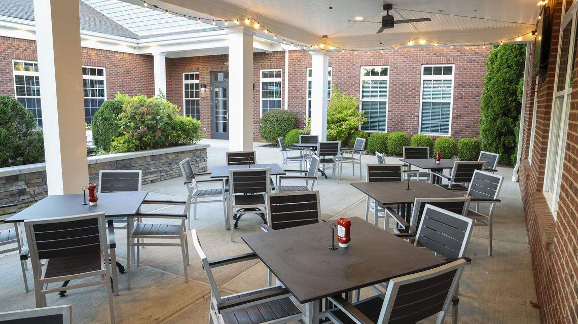 Southern Cookhouse & Bar, photographed Sunday, Sept.  7, in Lexington, Ky., has outdoor patio dining. 