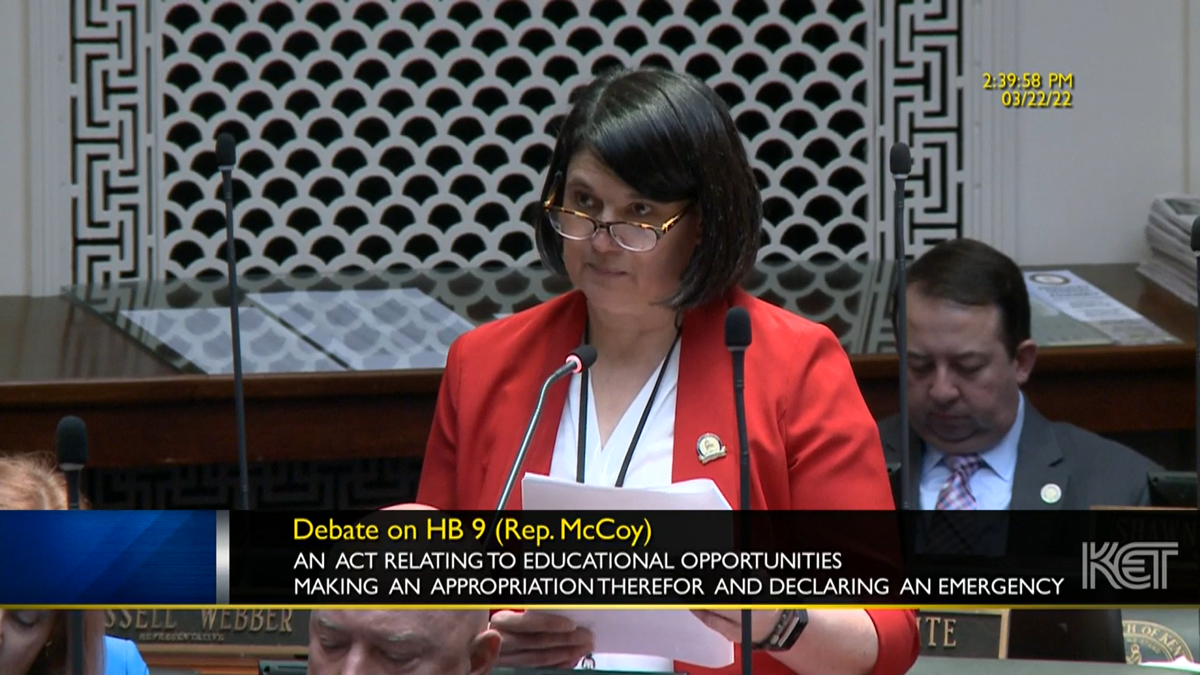 Rep. Tina Bojanowski, D-Louisville, an educator in Louisville, kicked off a lengthy debate on House Bill 9 by proposing five separate amendments to the bill.