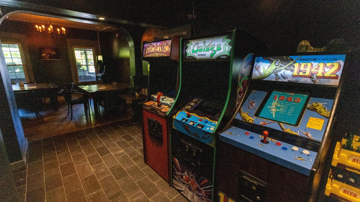 Several vintage arcade games are scattered throughout Villainous table-top gaming pub on Jefferson Street. There’s a change machine in case you need more quarters.