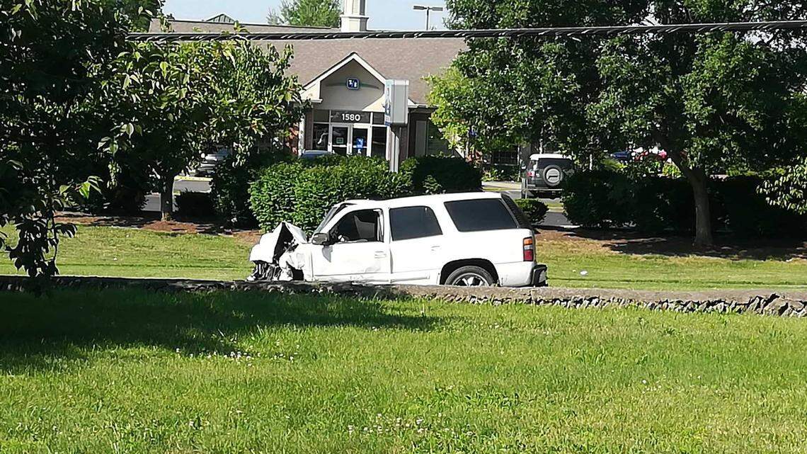 A white SUV was involved in a fatal crash on Leestown Road in Lexington Friday, July 3, 2020.
