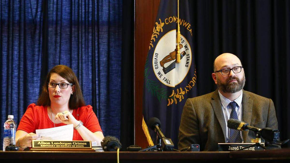 ‘It’s inappropriate.’ Staff of Grimes searched voting records of workers and rivals.