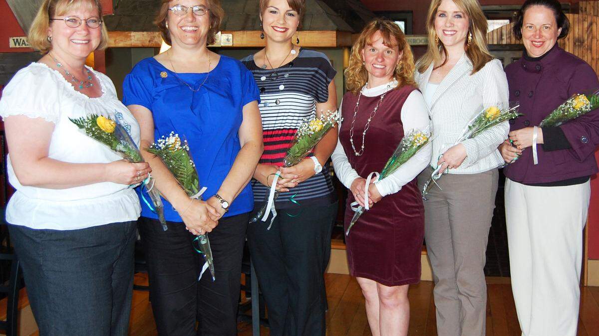 Midway Woman's Club officers for 2012-13 are, from left,  Janice Holland, president; Tonya Steele, parliamentarian; Amanda Glass, vice president; Jennifer Embry, recording secretary; Kelly Brengelman, corresponding secretary; and Christy Ellis, recording secretary.   