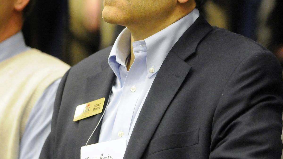 Republican Matt Bevin, who is challenging Sen. Mitch McConnell for re-election, was the only one of the three Senate candidates to attend the Shaping Our Appalachian Region summit meeting Monday at the East Kentucky Expo Center in Pikeville. More than 1,700 people attended. Photo by Tom Eblen | teblen@herald-leader.com