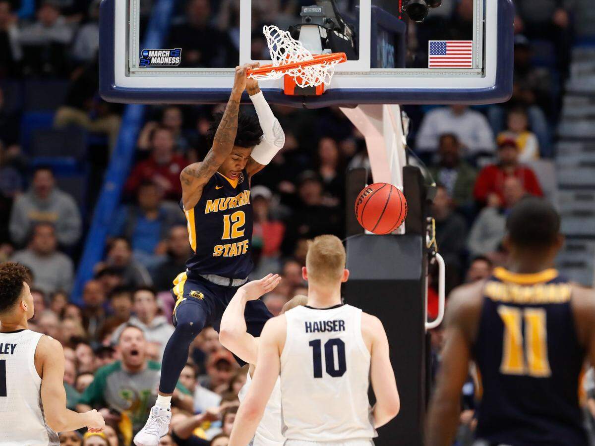 No Murray State men’s basketball player, including former Racers star guard Ja Morant (12,) has ever played in a game against the Kentucky Wildcats.