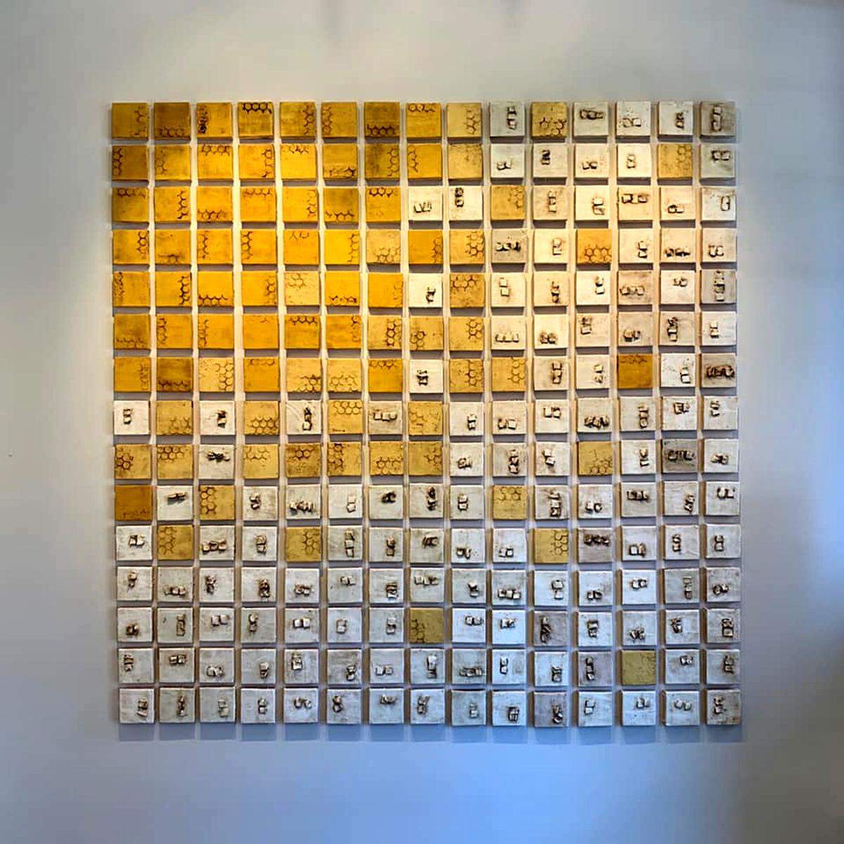 A team of four took 120 hours to instal artist Patricia Baldwin Seggebruch’s thousands of panels.