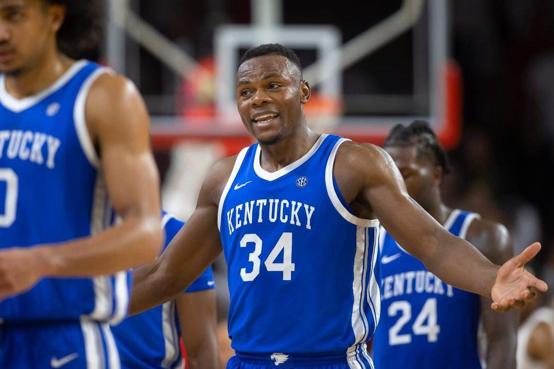 Oscar Tshiebwe collected 952 rebounds during his two seasons at Kentucky.