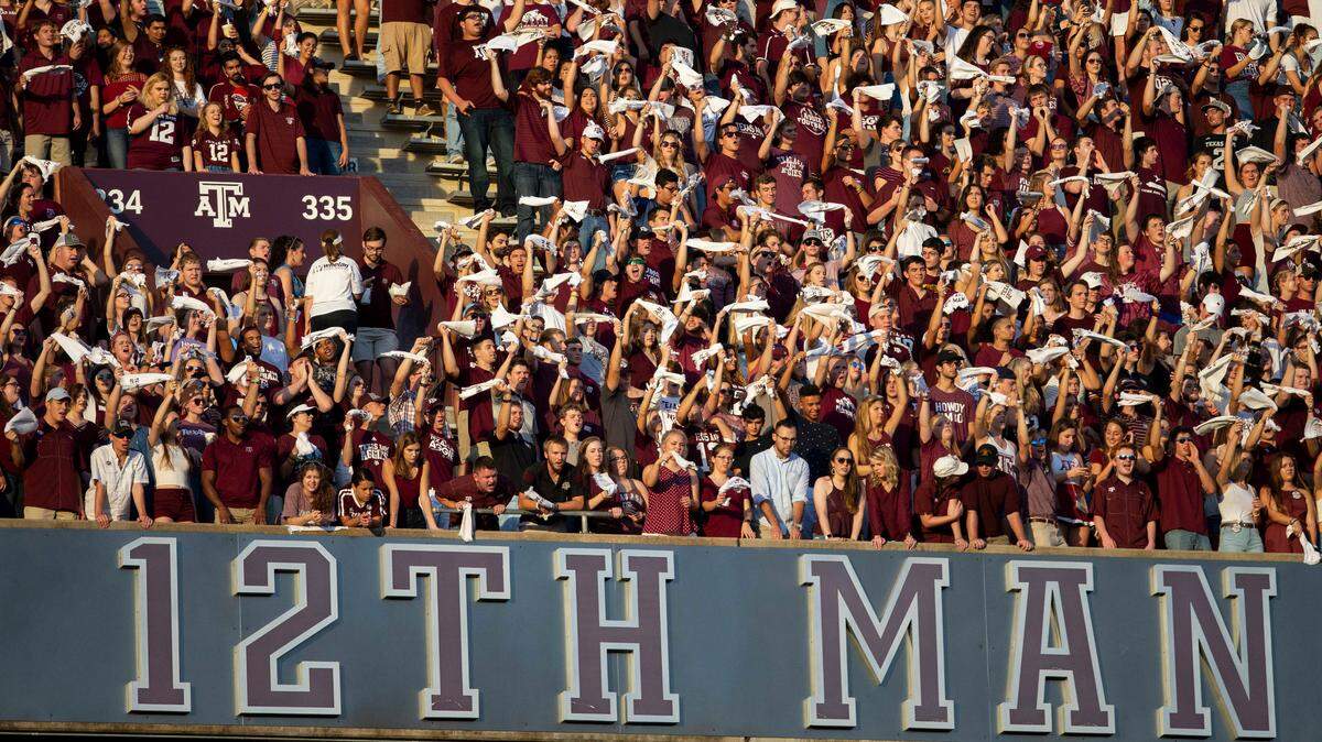 Texas A&M boasts the nation’s largest student section and could put close to 100,000 fans in the stands for Saturday night’s game against Kentucky in College Station.