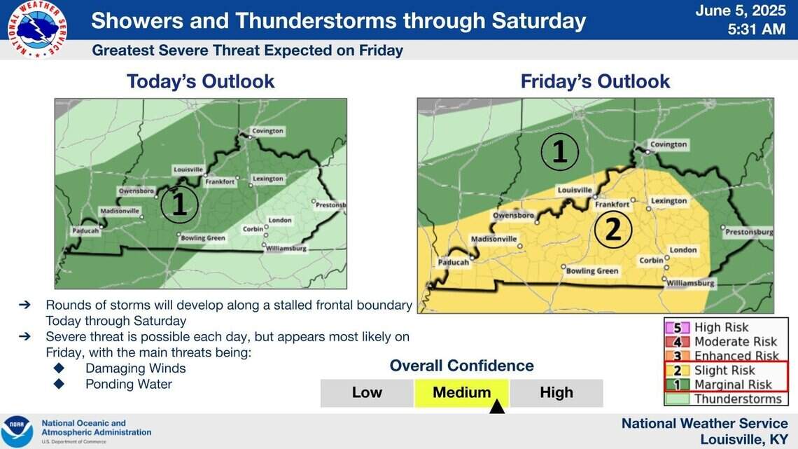 Severe weather possible for KY Thursday through Saturday | Lexington ...