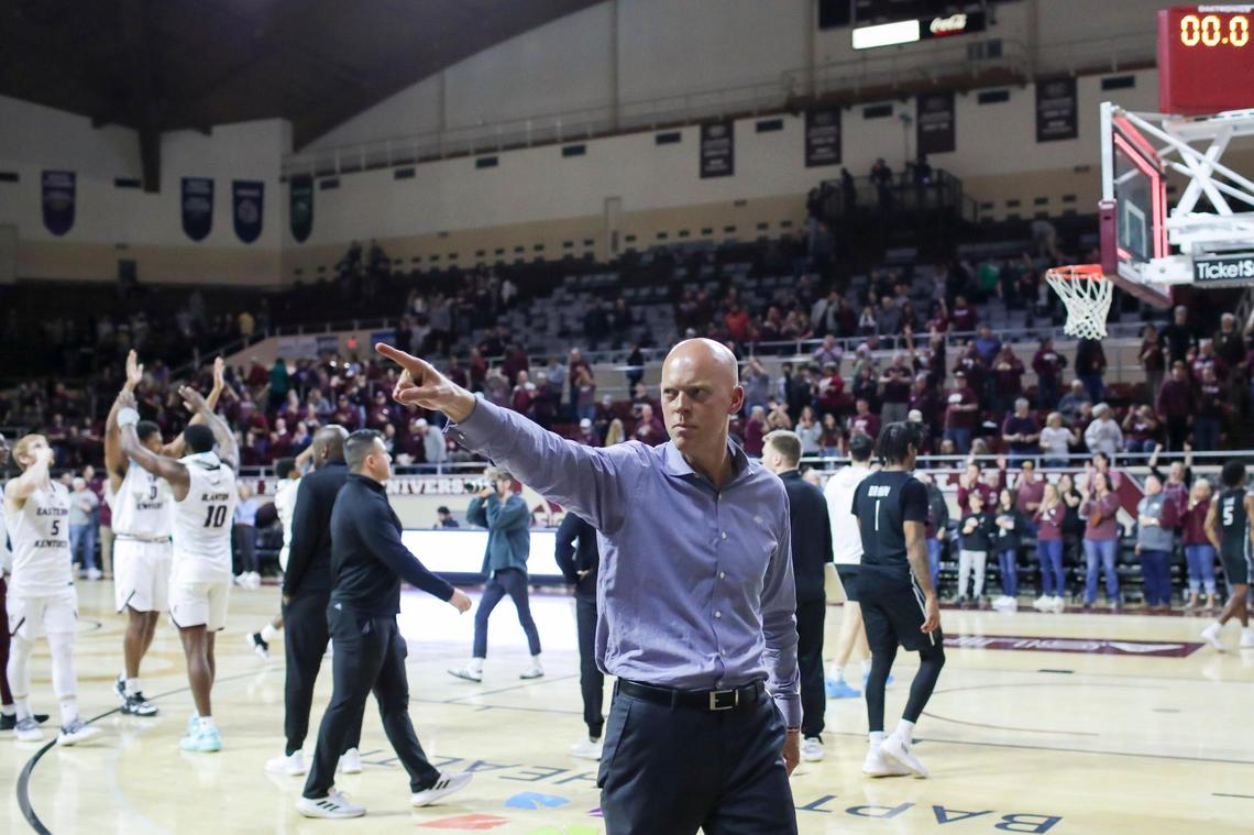 Eastern Kentucky head coach A.W. Hamilton has compiled a 67-21 record inside Baptist Health Arena over six seasons while leading the Colonels.