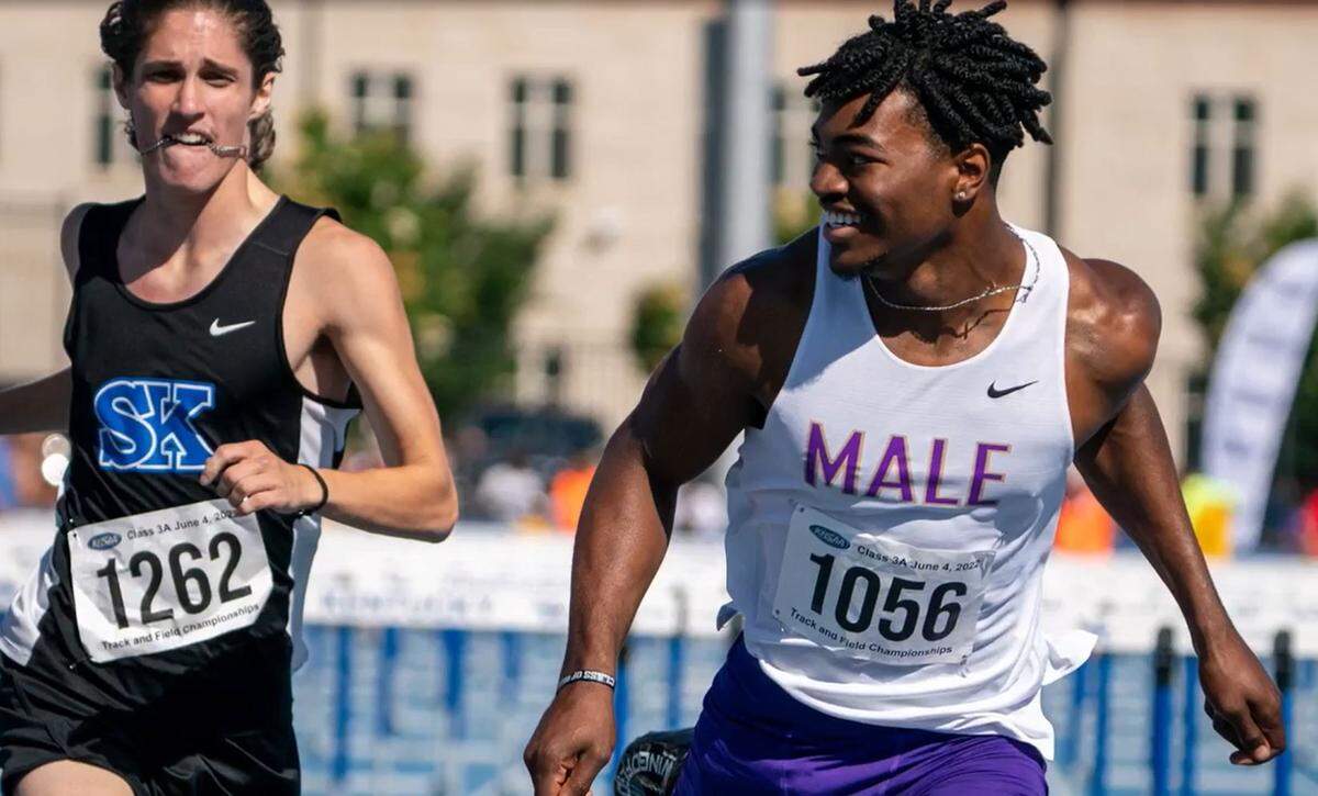 Vinny Anthony of Male won the 300-meter hurdles and was runner-up in the 110-meter hurdles on Saturday. The Bulldogs finished second to St. Xavier in the team standings.