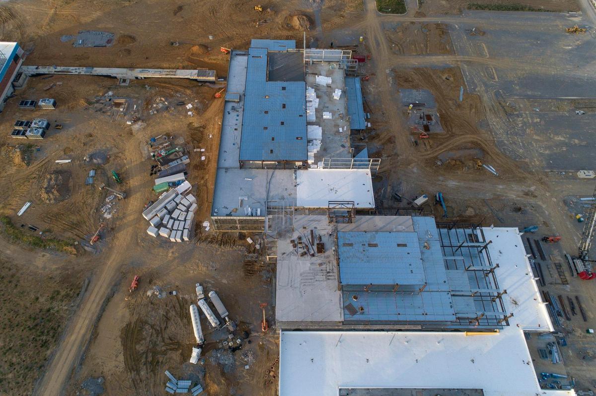 Construction continues on Central Baptist Hospital’s Hamburg campus. The facility is about one quarter of the way completed. Friday, June 17, 2022
