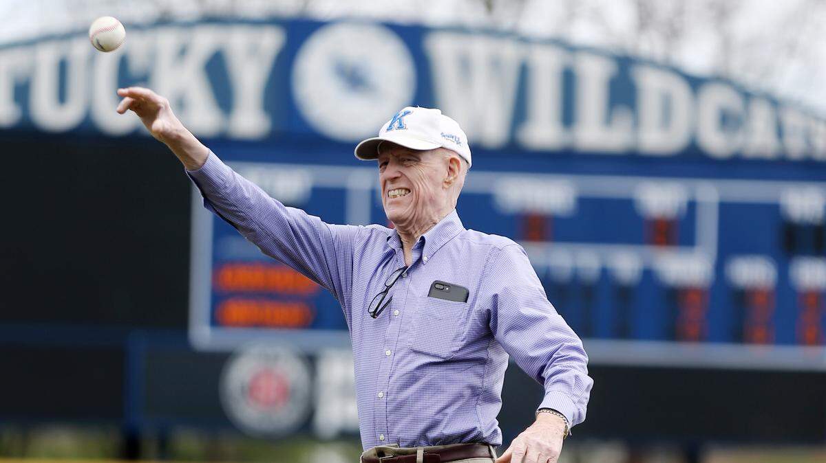 Joe Dawson, one of the first baseball players awarded a scholarship to play at Kentucky, threw out the first pitch for an April 3 game. Dawson, 80, died Tuesday in Louisville.