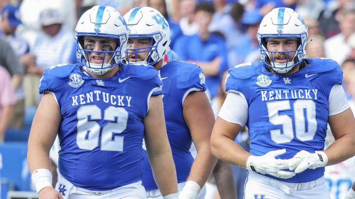 Kentucky center Jager Burton (62) will play his final regular season game as a Wildcat Saturday at Louisville.
