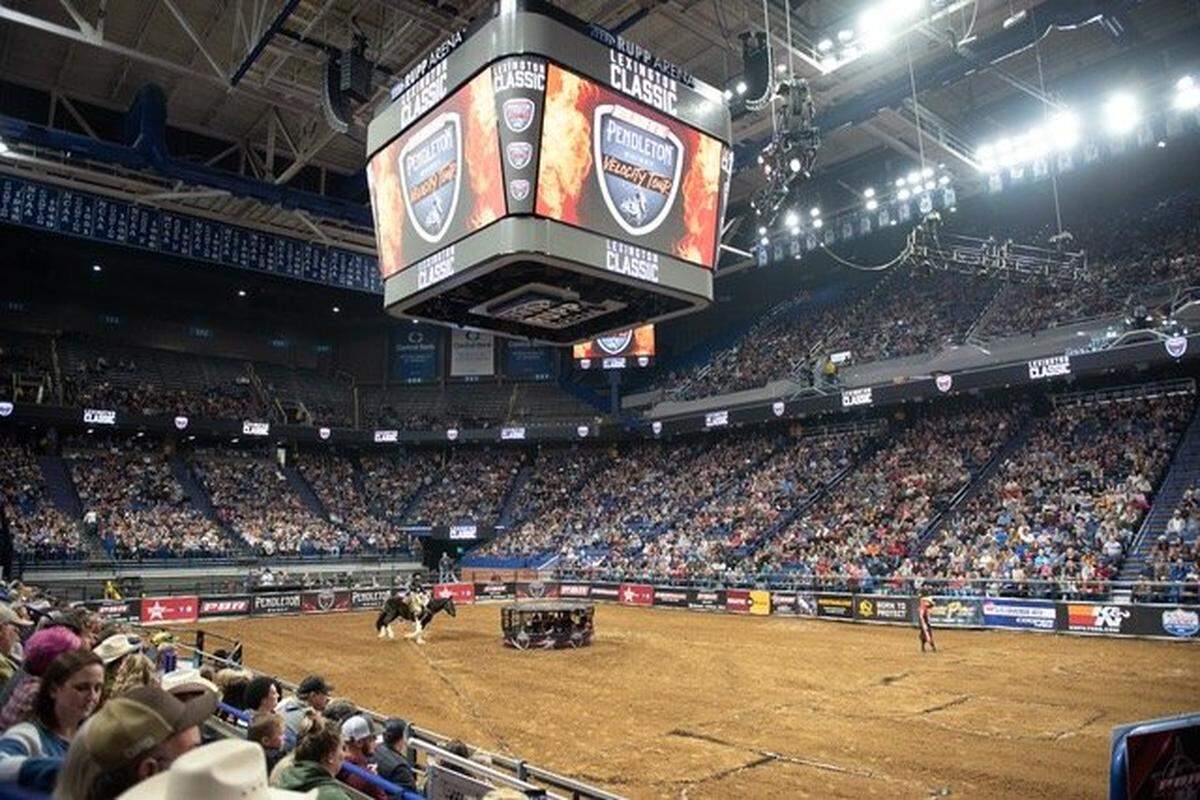 The PBR Lexington Invitational, show here at Rupp Arena in 2020, is part of the Pendleton Whisky Velocity Tour and features some of the best bull riders in the world.