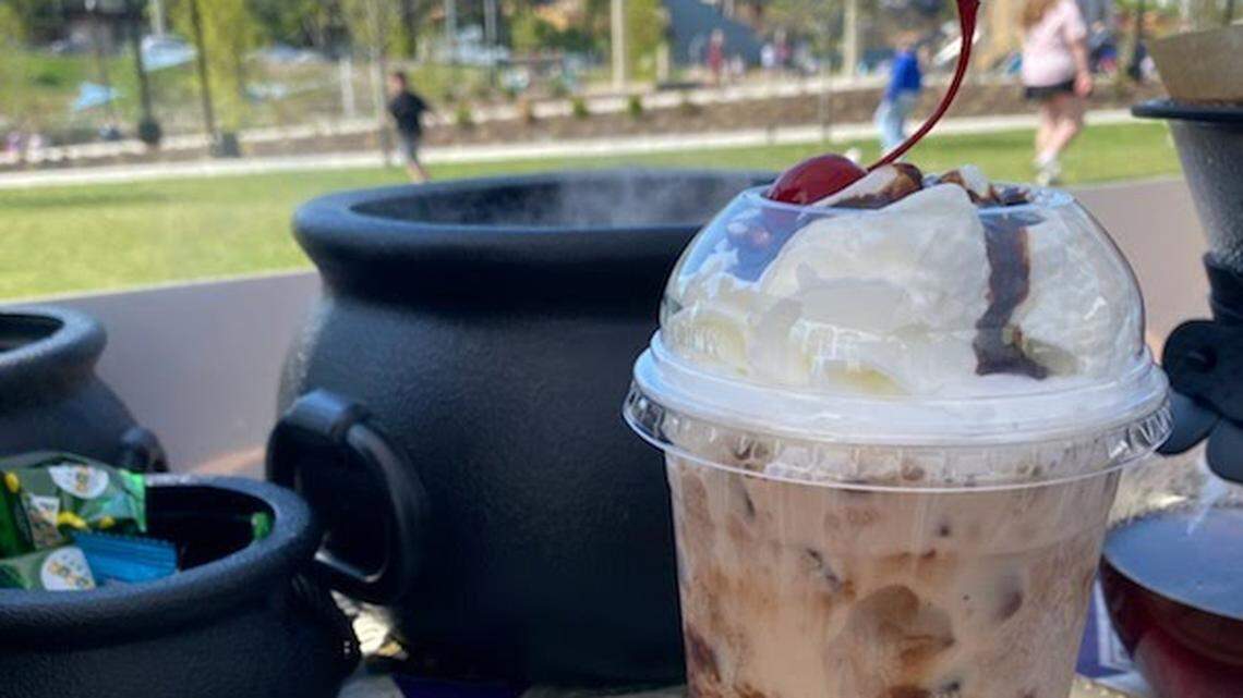 The “Bewitched” chocolate cherry soda from Muggles Traveling Cafe.
