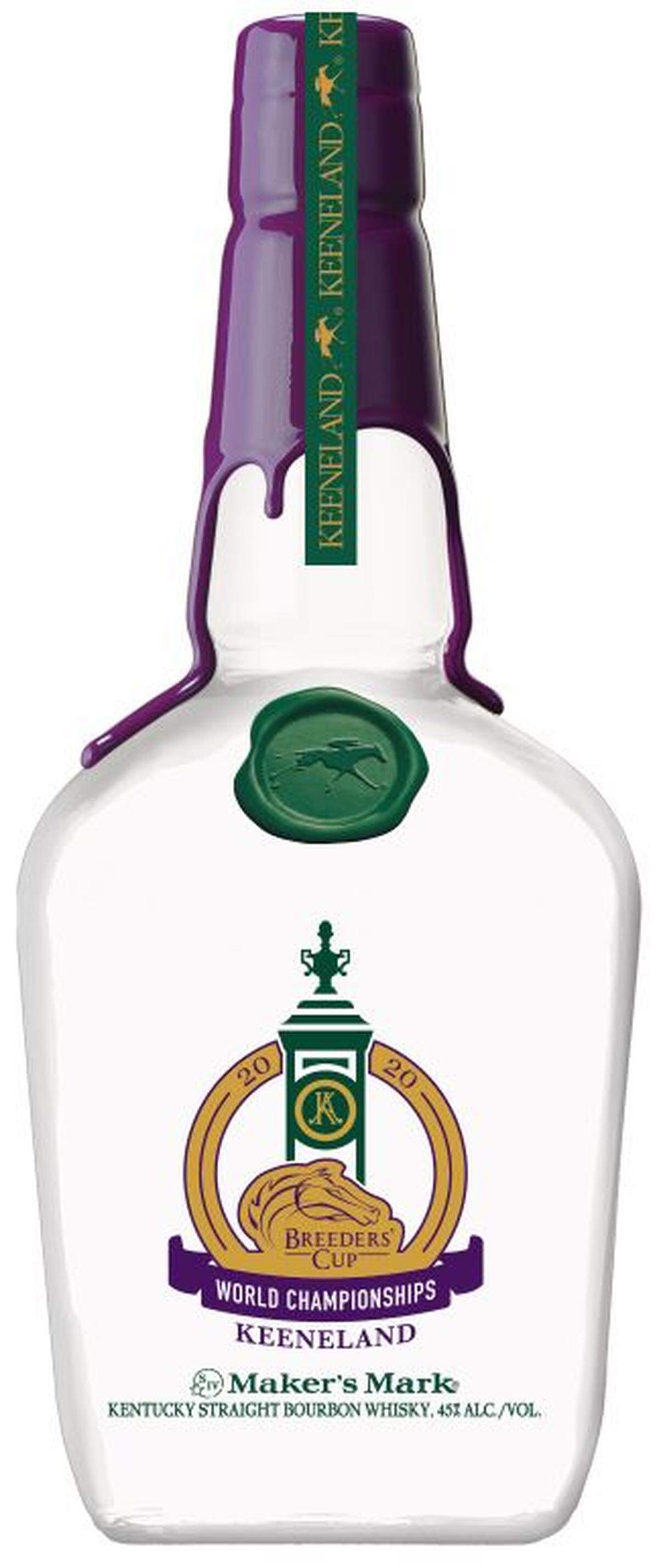 Maker’s Mark is releasing a bottle commemorating the return of the Breeders’ Cup to Keeneland on Nov. 6-7. Proceeds will benefit the Permanently Disabled Jockeys’ Fund, just a bottle released at Keeneland in July did.