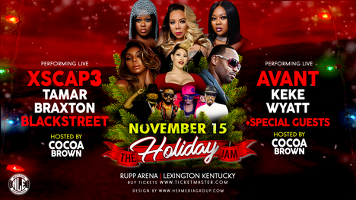 The Holiday Jam concert on Nov. 15 will feature a roster of R&B stars including Xscape, Tamar Braxton, Blackstreet and more. 