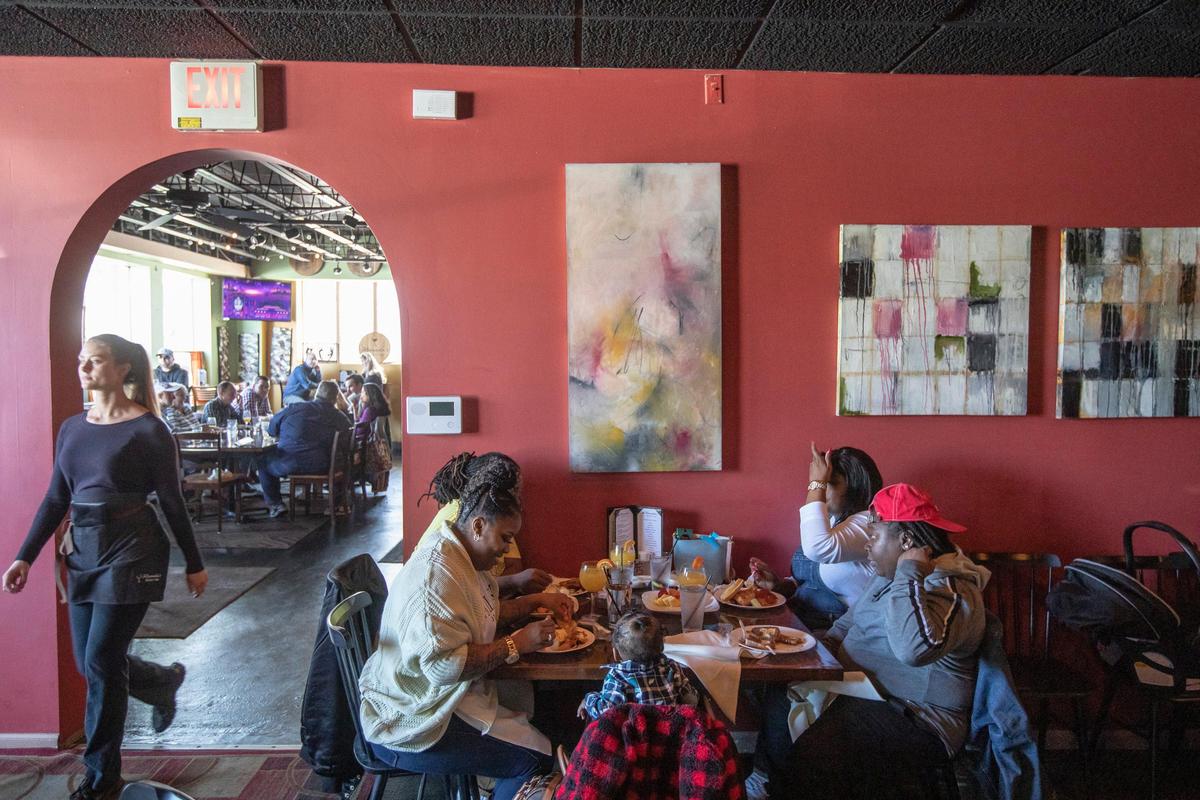 Local art on the walls of Ranada’s on Old Vine St.