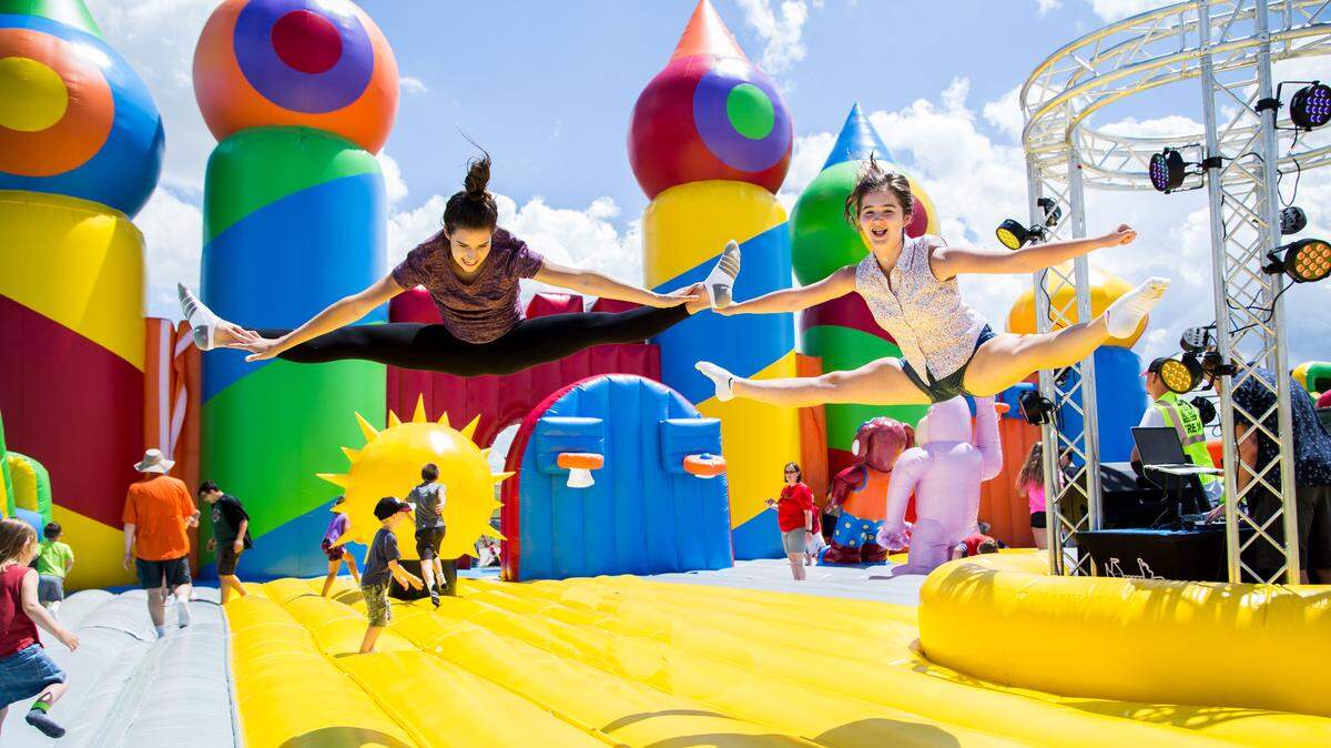 Big Bounce America is 32-feet high and is for both for kids and adults.