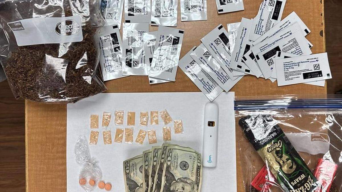 The Wayne County sheriff’s office said they recovered “tobacco, a THC vape, rolling papers, zig-zag wraps” and the synthetic opioid Buprenorphine in a package given to a Wayne County deputy jailer by a woman now accused of conspiring with inmates to bring drugs into the jail.