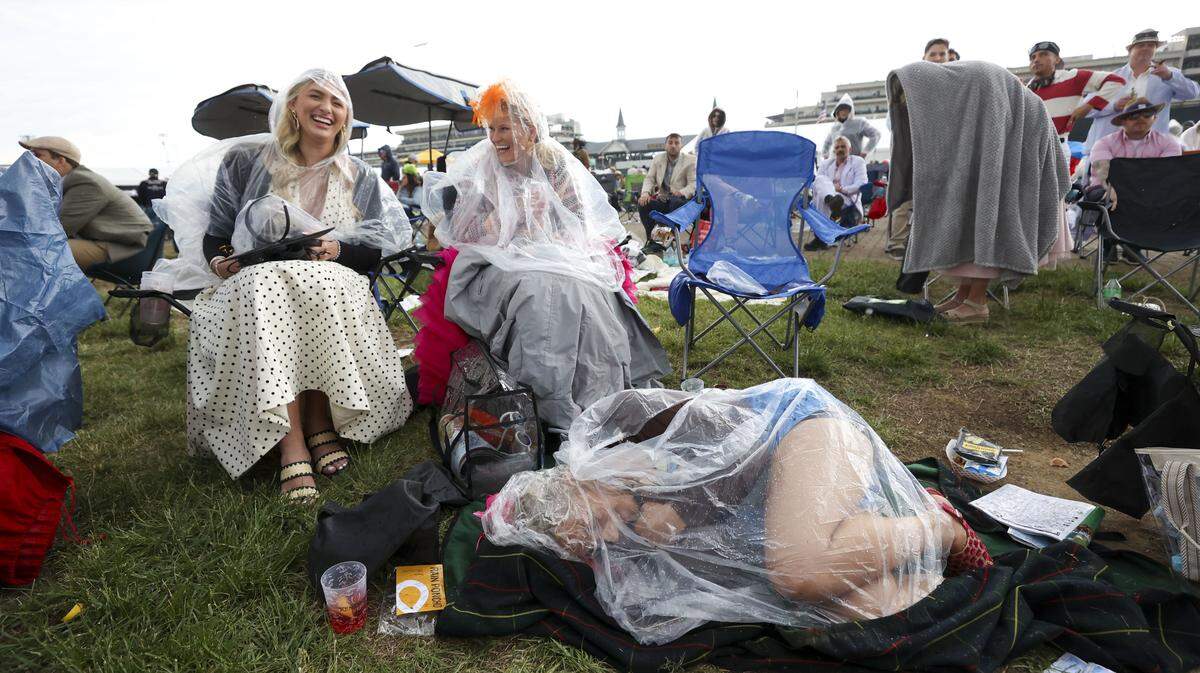 Rain started in the infield late in the day during Kentucky Derby 152 at Churchill Downs May 2, 2026.