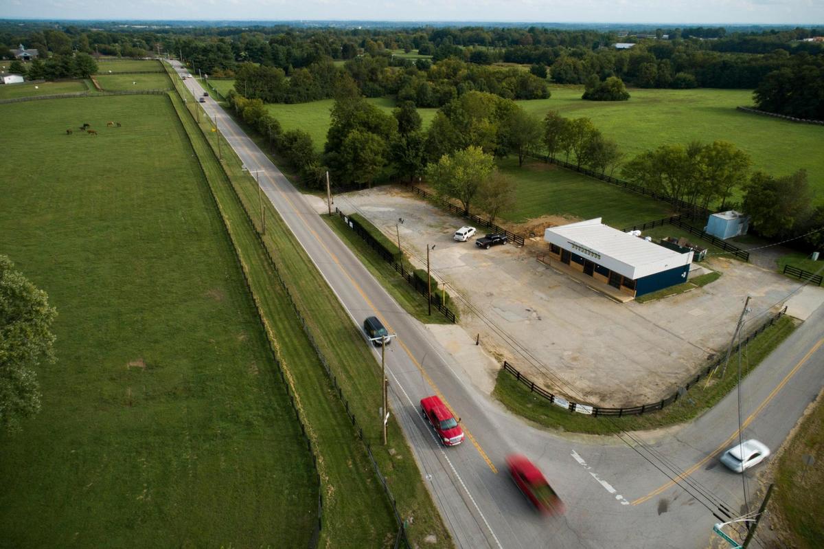 Boonedogs is at the intersection of Old Richmond Road and Jacks Creek Pike.