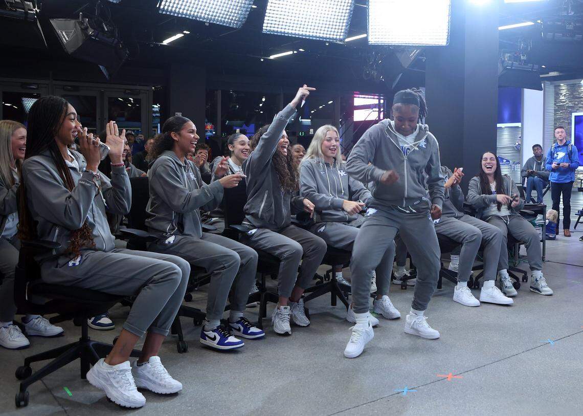 Saniah Tyler popped out of her seat and performed a dance after the Wildcats officially learned Sunday night they would be hosting first- and second-round games in Memorial Coliseum.