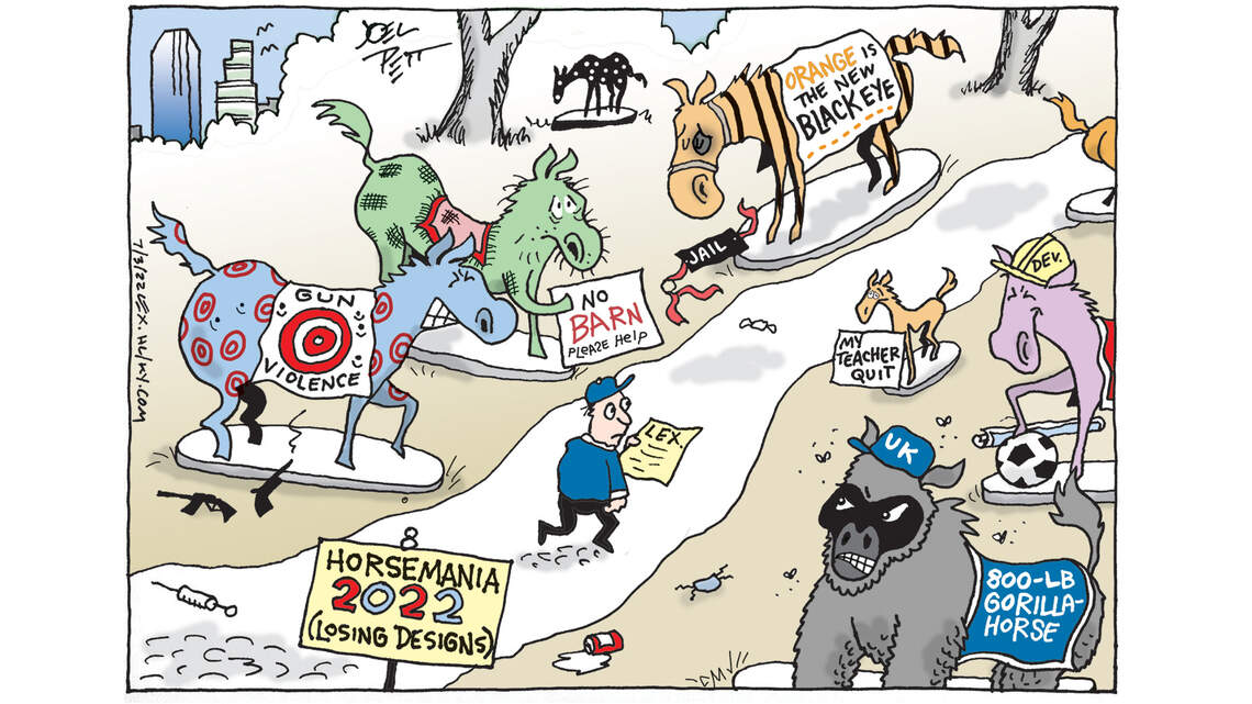 Joel Pett: The Horse Mania entries that didn’t make the grade.