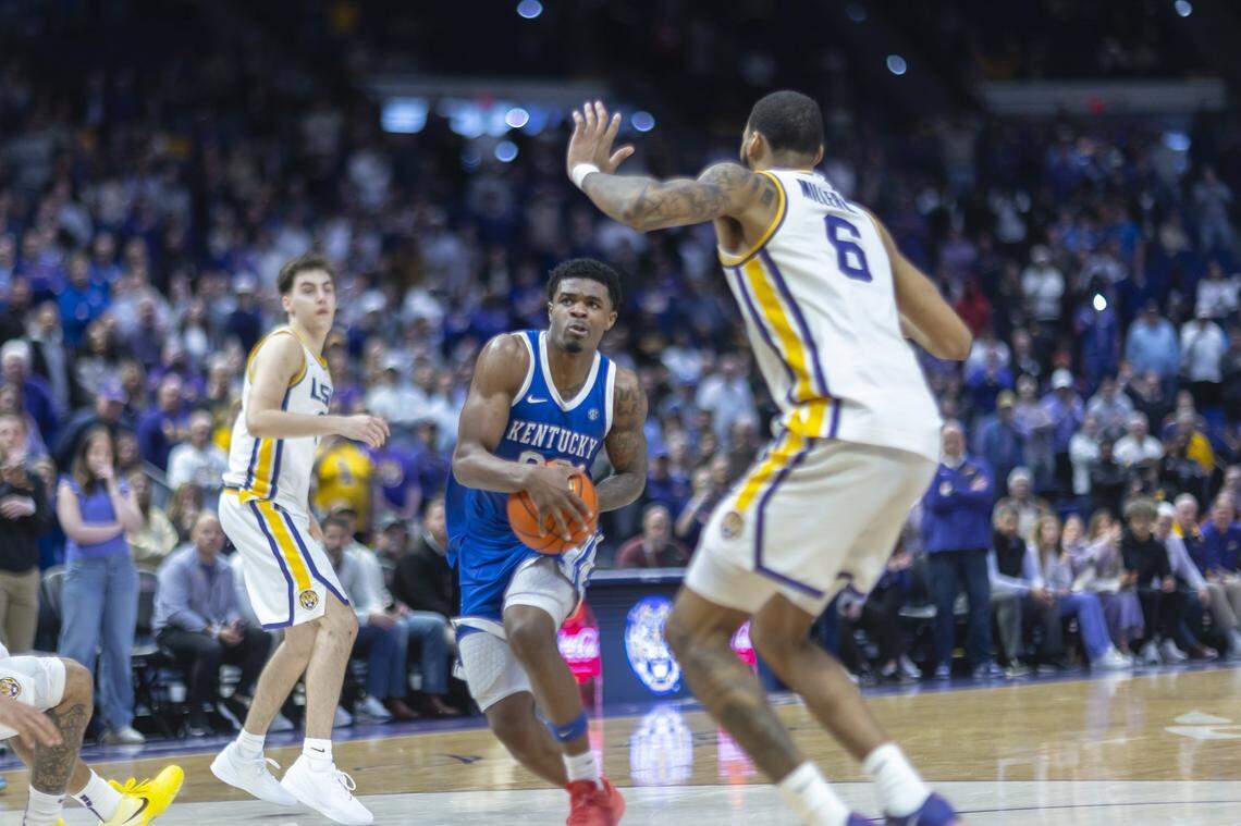 Kentucky basketball guard Otega Oweh is averaging more than 16 points scored per game for the Wildcats this season.