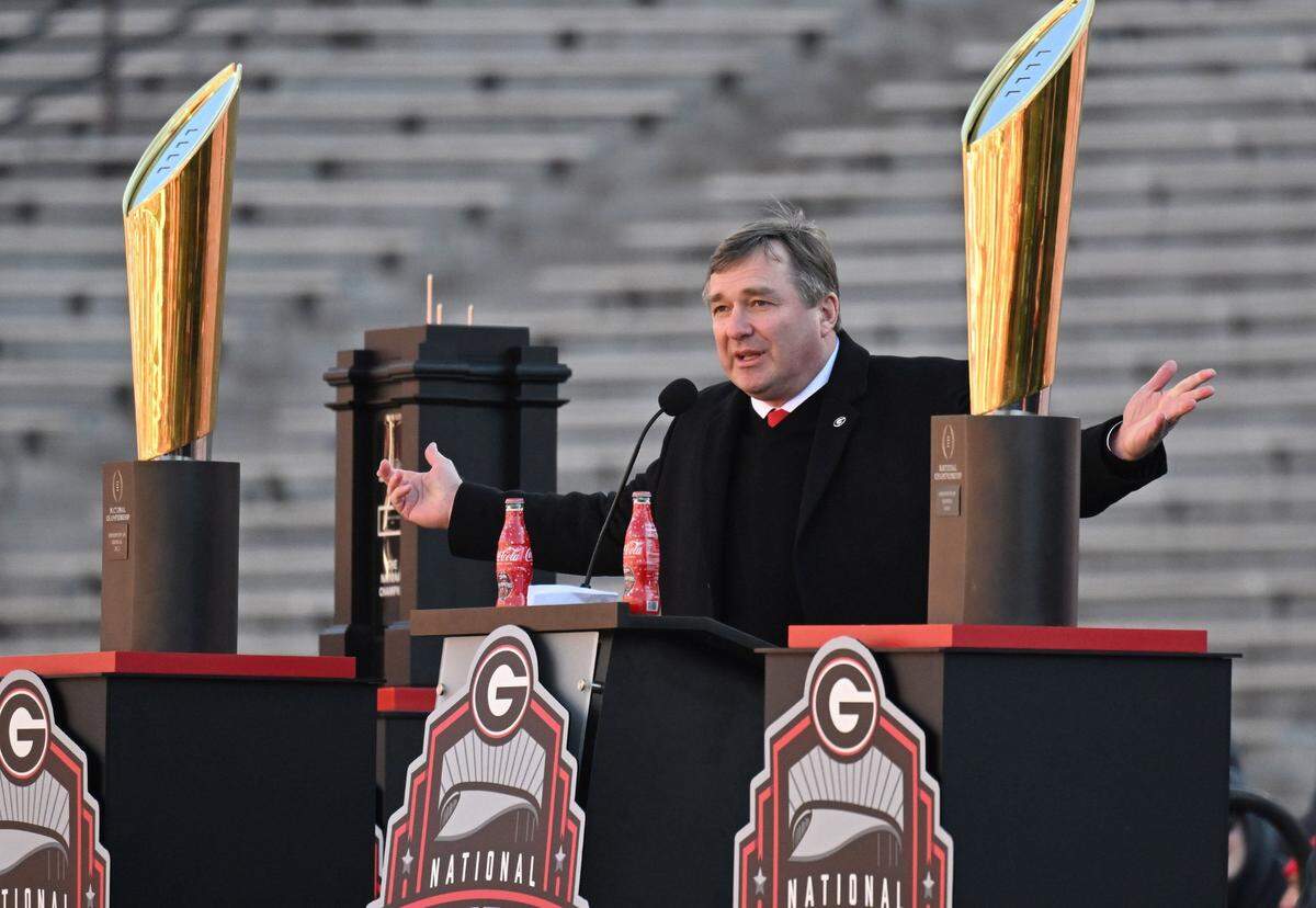 In a new-look SEC, Georgia and coach Kirby Smart are projected to win the conference championship.