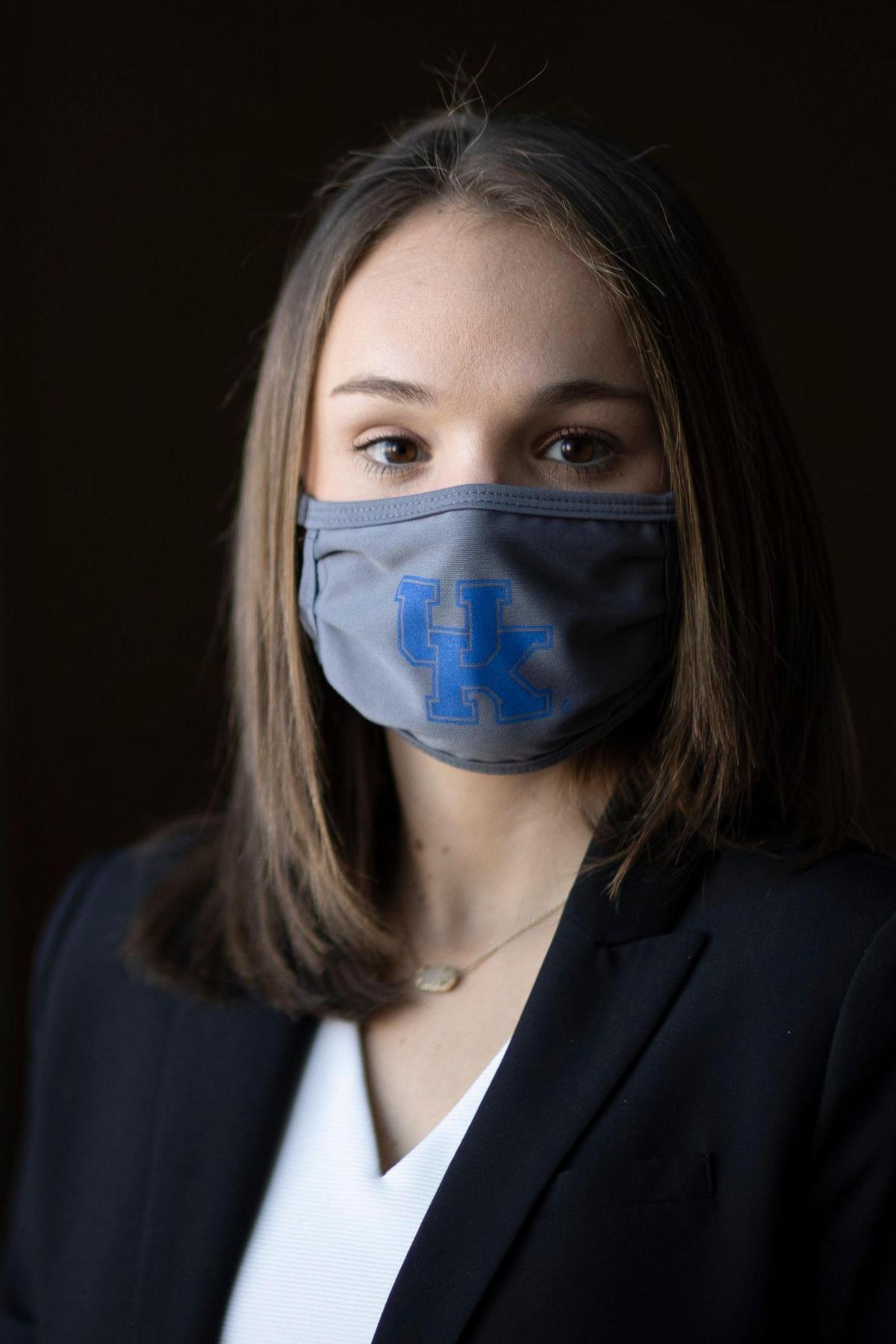 Courtney Wheeler, University of Kentucky student government association president, poses for a portrait on the school’s campus in Lexington, Ky., on Thursday, Nov. 19, 2020.