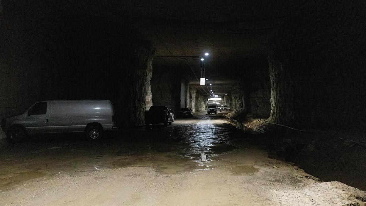 Highbridge Springs bottling facility is in an old limestone quarry. The water comes from an underground spring.