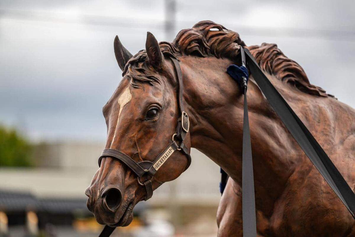 A life-size bronze statue of Secretariat will be unveiled this weekend at Secretariat Park in Paris. The legendary horse won all three legs of the Triple Crown in record-breaking times.