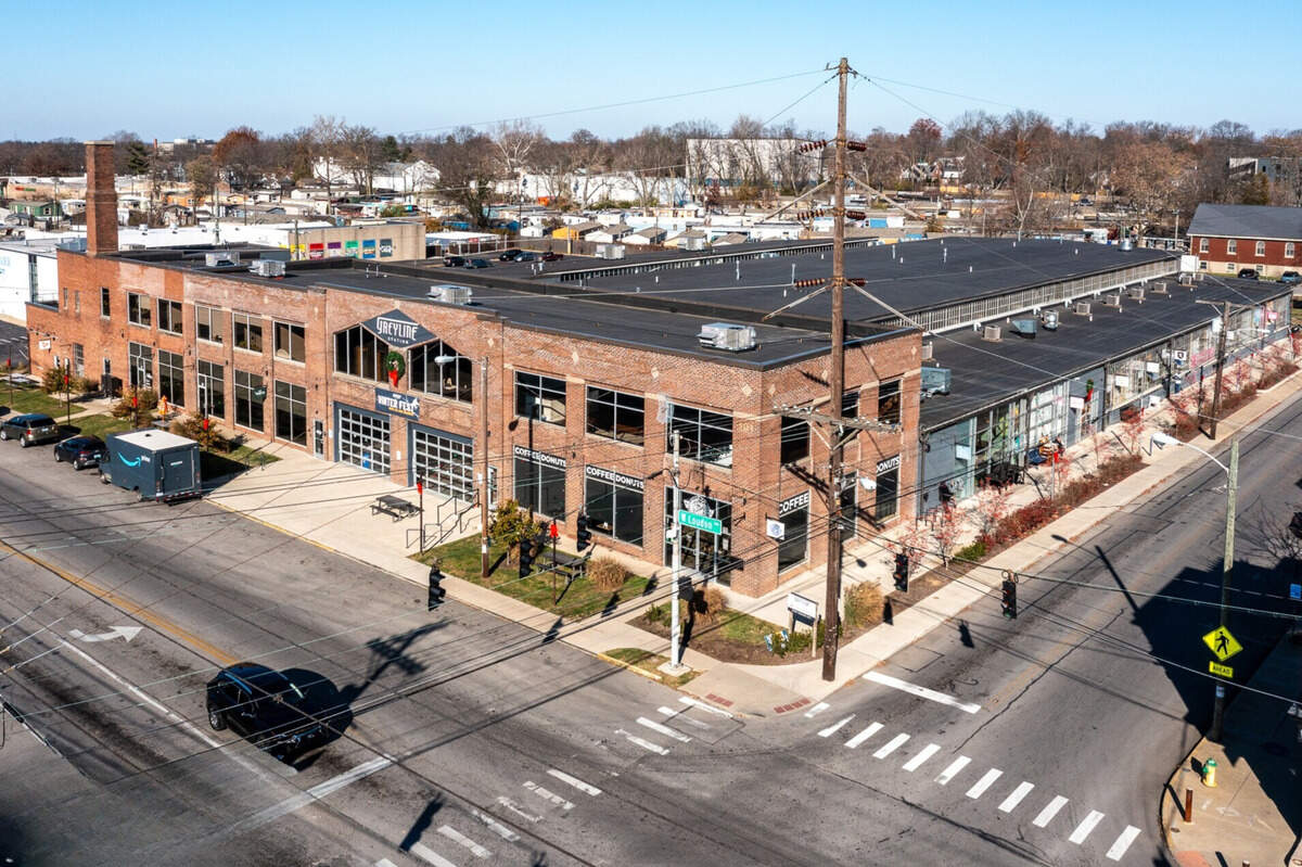 Greyline Station at 101 W. Loudon Ave. was a former bus garage that was redeveloped by Needham Properties in 2020 into a multiuse space that houses a variety of tenants, including the Lexington Herald-Leader’s newsroom.