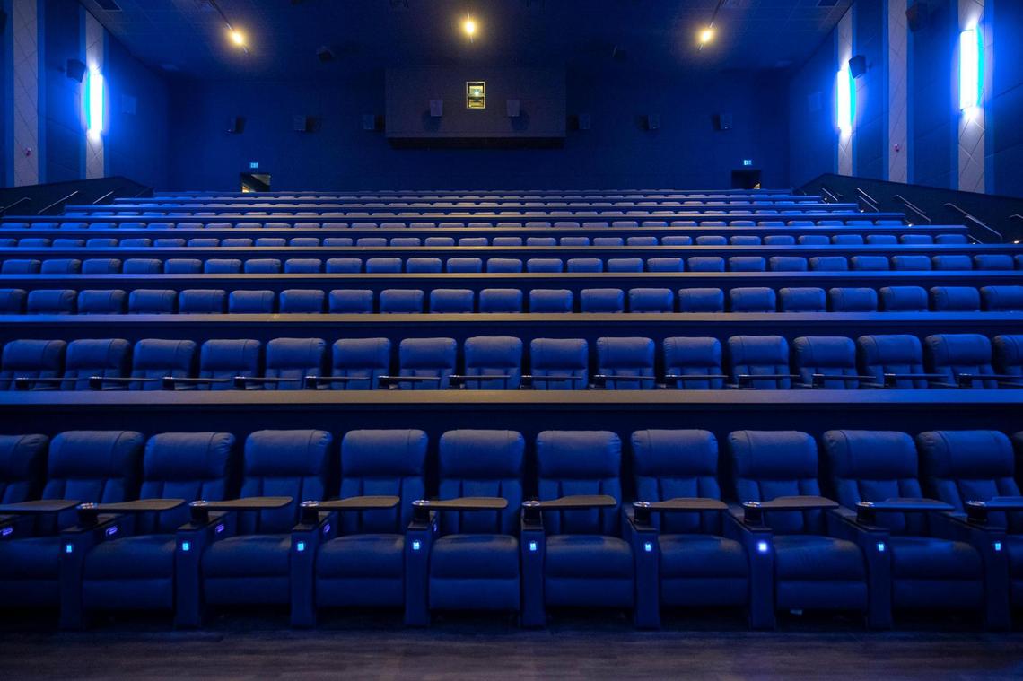 The 10 theater auditoriums at LexLive include heated leather recliners with motorized headrests.