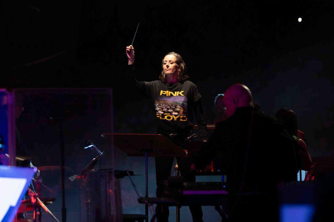 Lexington Philharmonic conductor Mélisse Brunet wore a Pink Floyd concert T-shirt when she conducted a program of the band’s music last year.