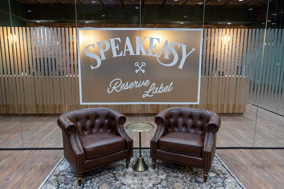 The interior of the Speakeasy Dispensaris seen during a media preview Jan. 8, 2026.