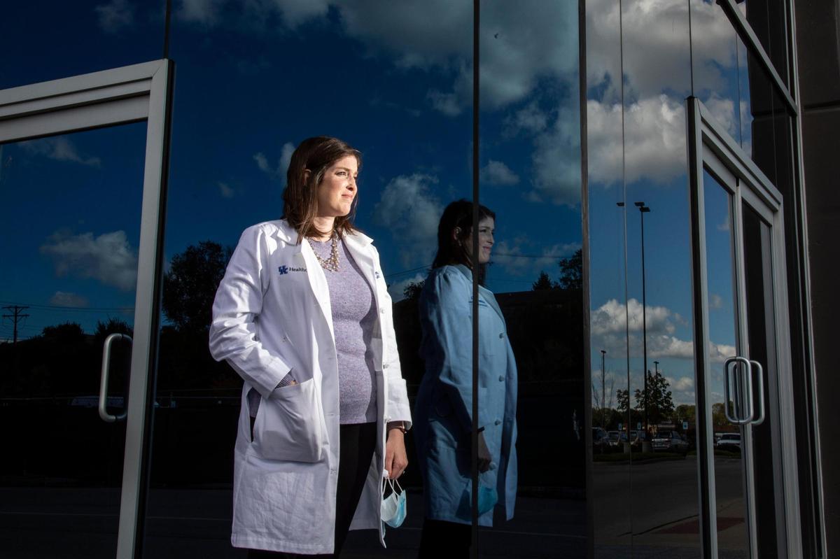Dr. Katherine Vignes poses for a portrait at UK HealthCare Turfland Clinic in Lexington, Ky., Tuesday, October 12, 2021.
