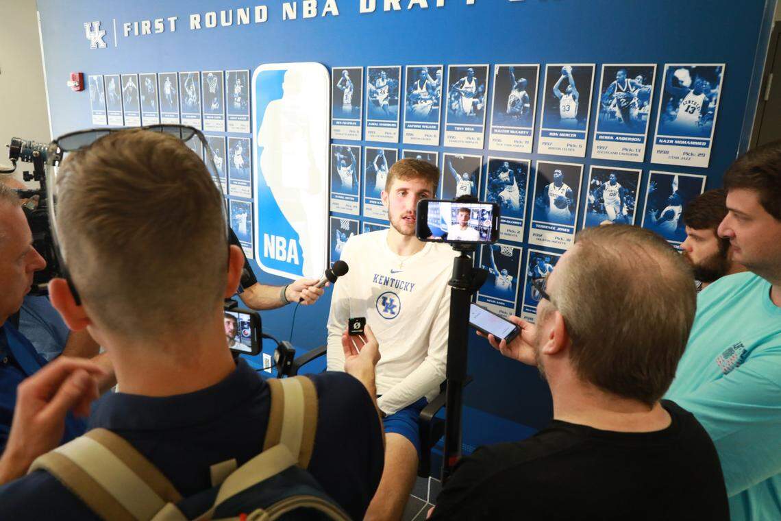 Wake Forest transfer Andrew Carr said the Wildcats are coming together quickly during summer practices. “I would say my favorite thing, which has been very cool for us, has just been we’ve been able to really grow in our communication, I think. That’s a big part of defense.”