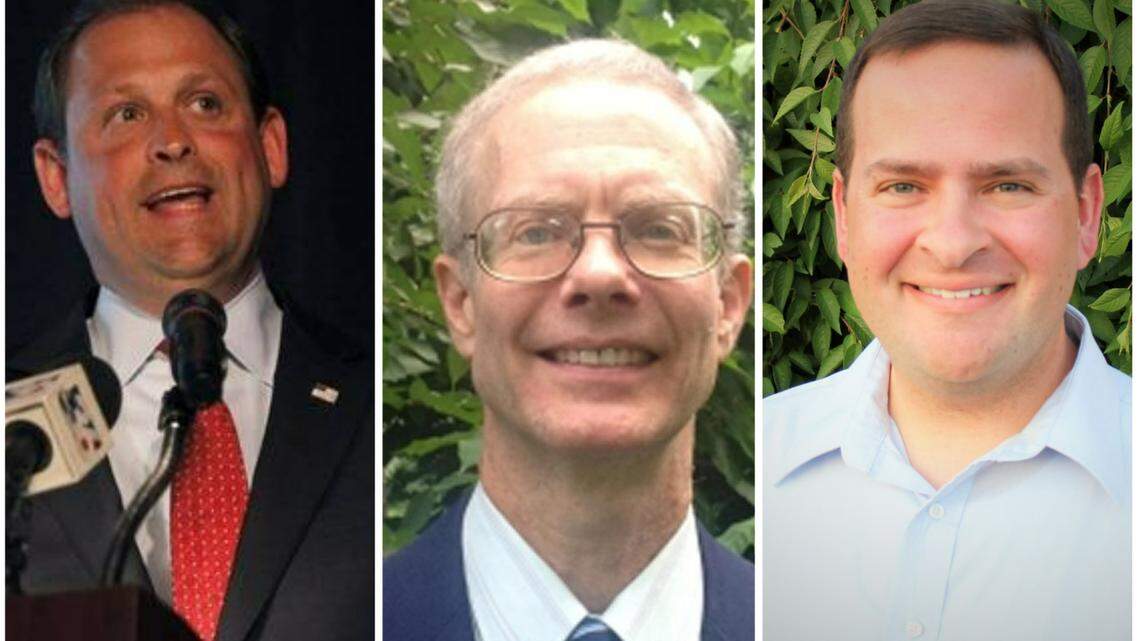 Republican U.S. Rep. Andy Barr, KY-06; Democratic nominee Geoff Young; and Democratic write-in candidate Randy Cravens.