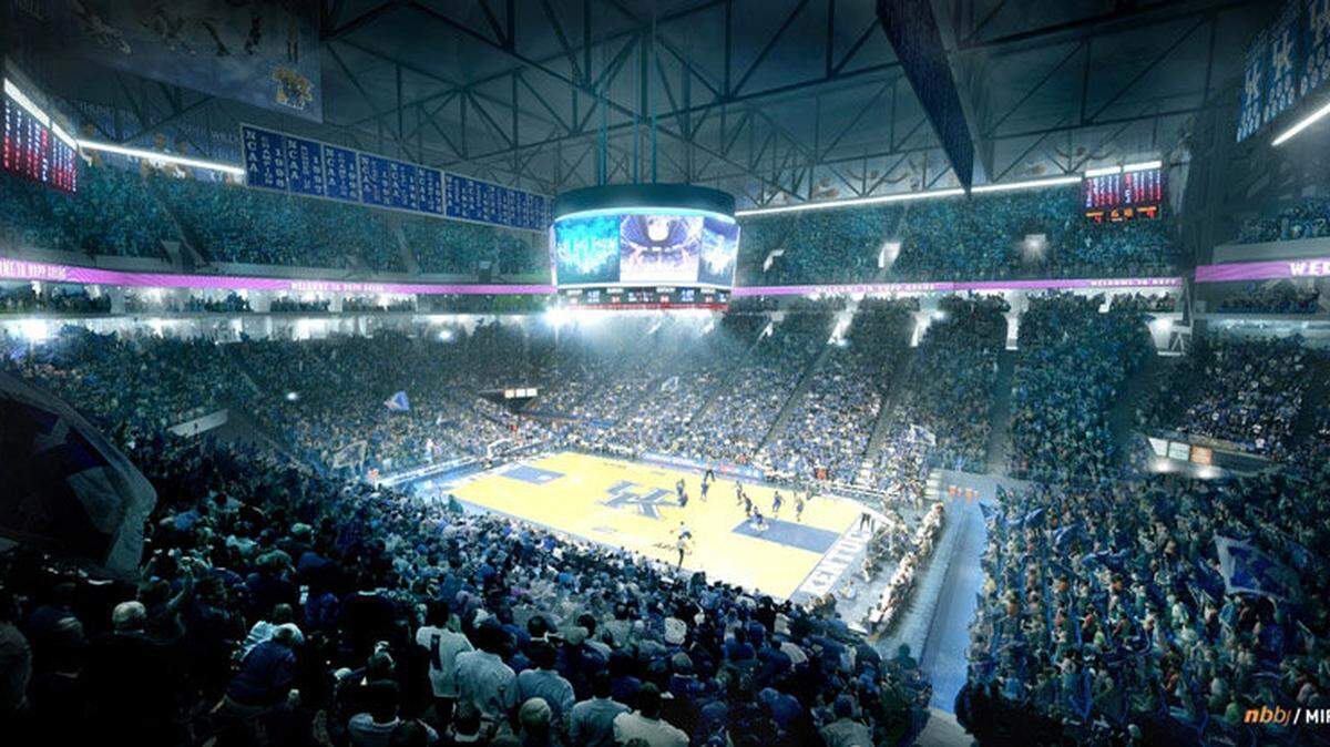 Artist's rendering of proposed renovation of Lexington Center and Rupp Arena. Provided by NBBJ Architects  